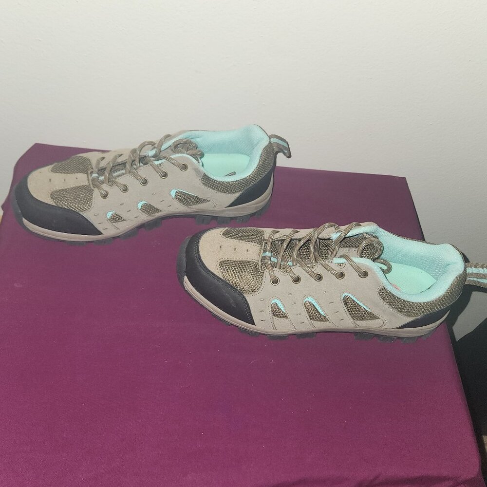 Womens Tan And Light Blue Cushionaire Brig Hiking Boot Size 10 - Picture 4 of 10